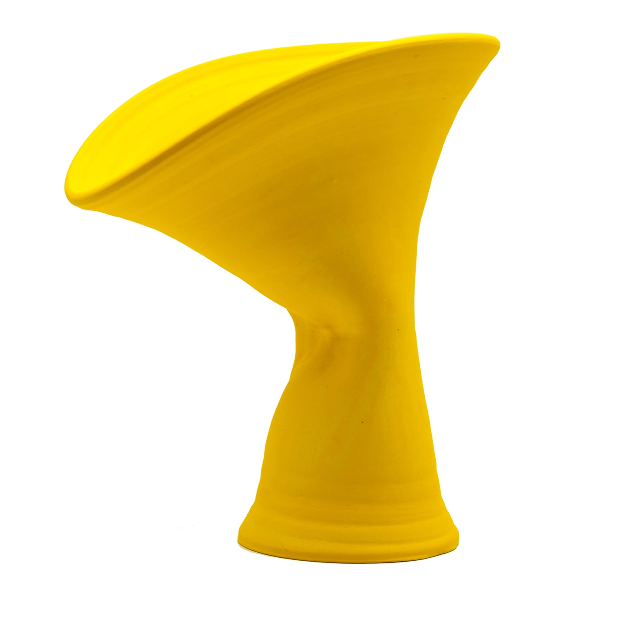 Yellow Unique Italian Crafted Vase