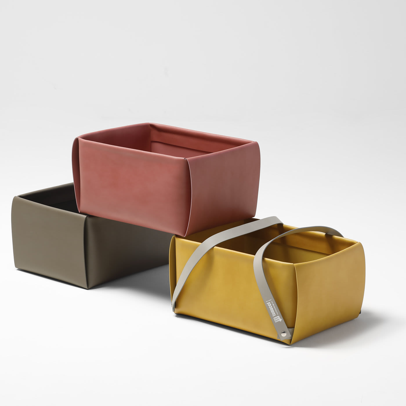 Lullabao Yellow Leather Basket