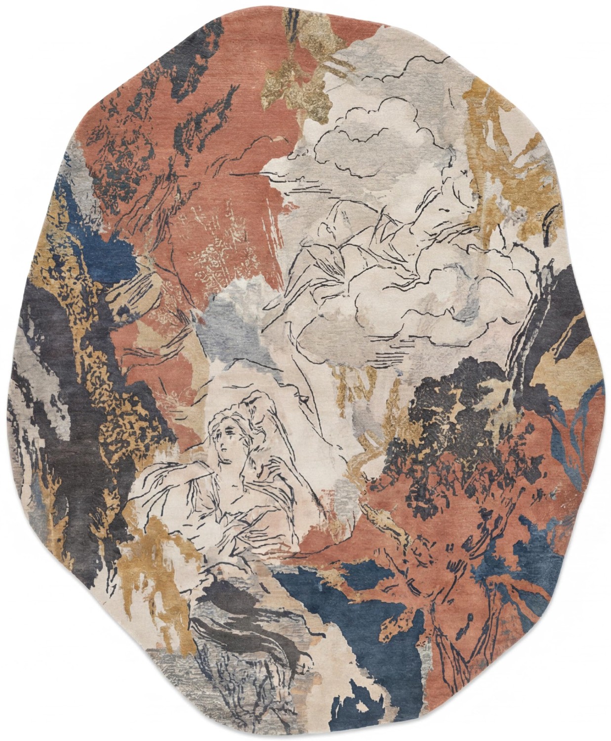 Stone Medallion Round Luxury Rug | Size: 300 × 400 cm