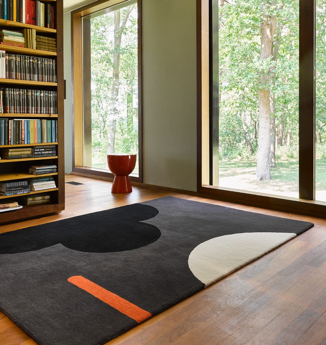 Flower Graphite Rug