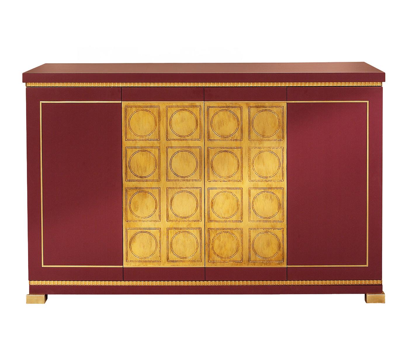 Italian Gold Leaf Lacquered Sideboard