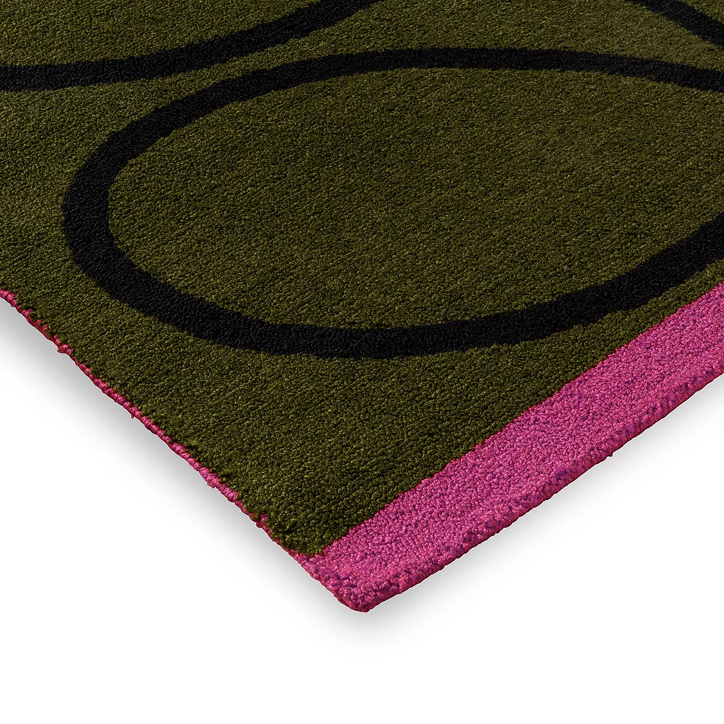 Linear Branch Olive Outdoor Rug | Size: 200 x 280 cm