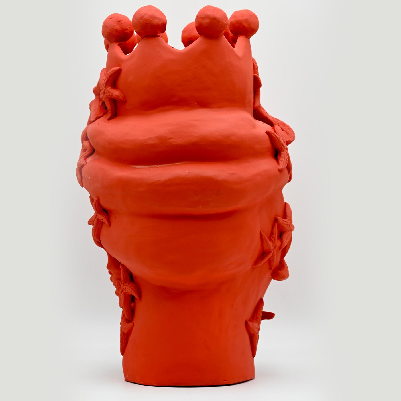 Moor's Head Sculpture Crafted in Red