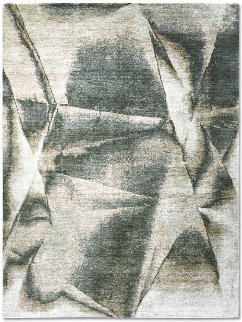 Olive Green Handwoven Luxury Rug