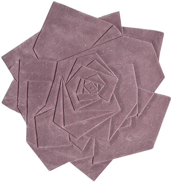 Rose Flower Handwoven Rug | Size: 220 x 220 cm