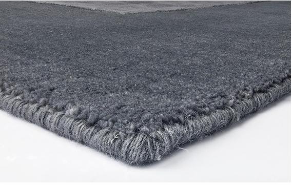Border Grey Hand-Loomed Rug | Size: 200 x 300 cm