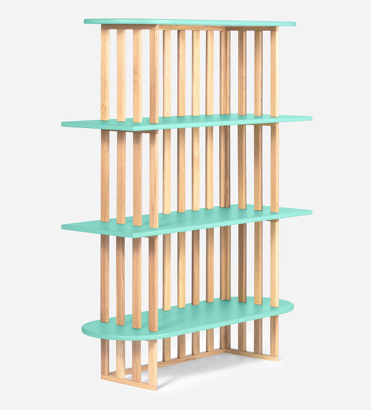 Green Four-Level Storage Unit