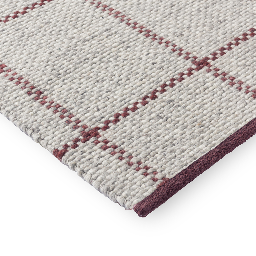 Artisan Texture Check Ash/Stone Rug | Size: 200 x 280 cm