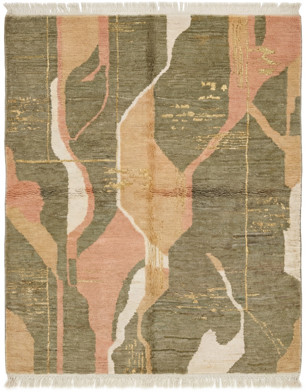Moss Veins Handwoven Rug