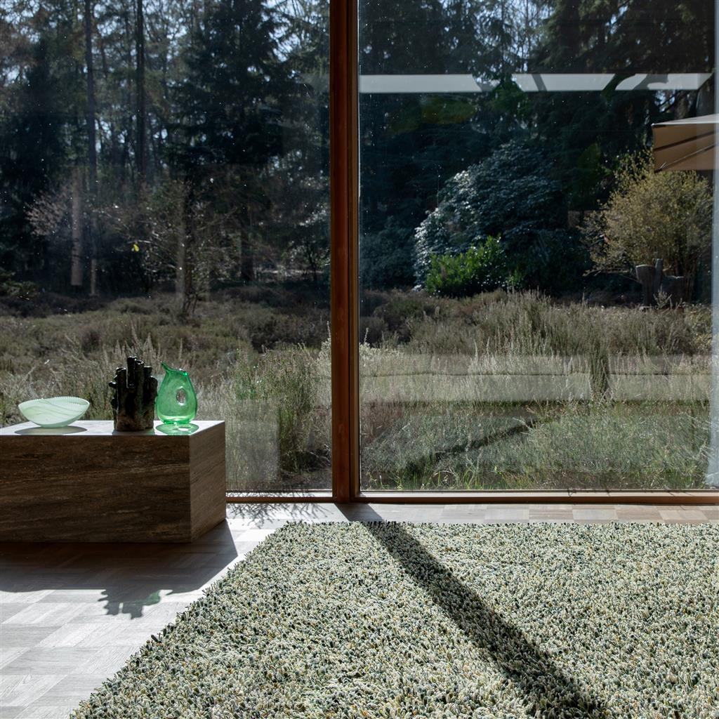 Shaggy Felted Wool Green Rug | Size: 200 x 300 cm