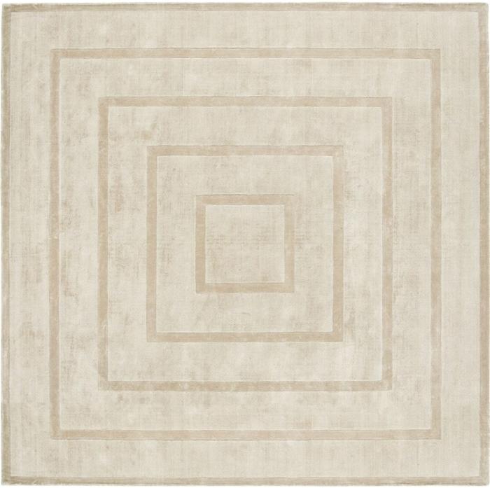 Border Hand-Loomed Beige Rug | Size: 200 x 300 cm