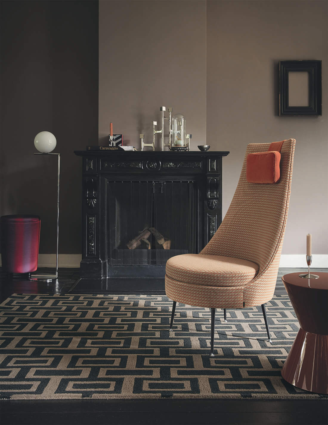 Intaglio Black Hand Woven Rug | Size: 250 x 350 cm
