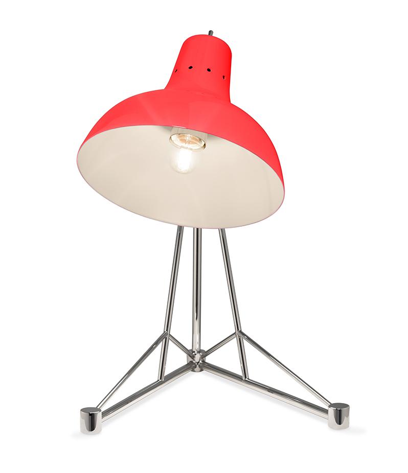Celestia Red Modern Desk Lamp
