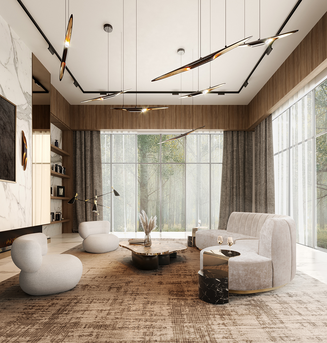 Noir Suspension Lamp - 30