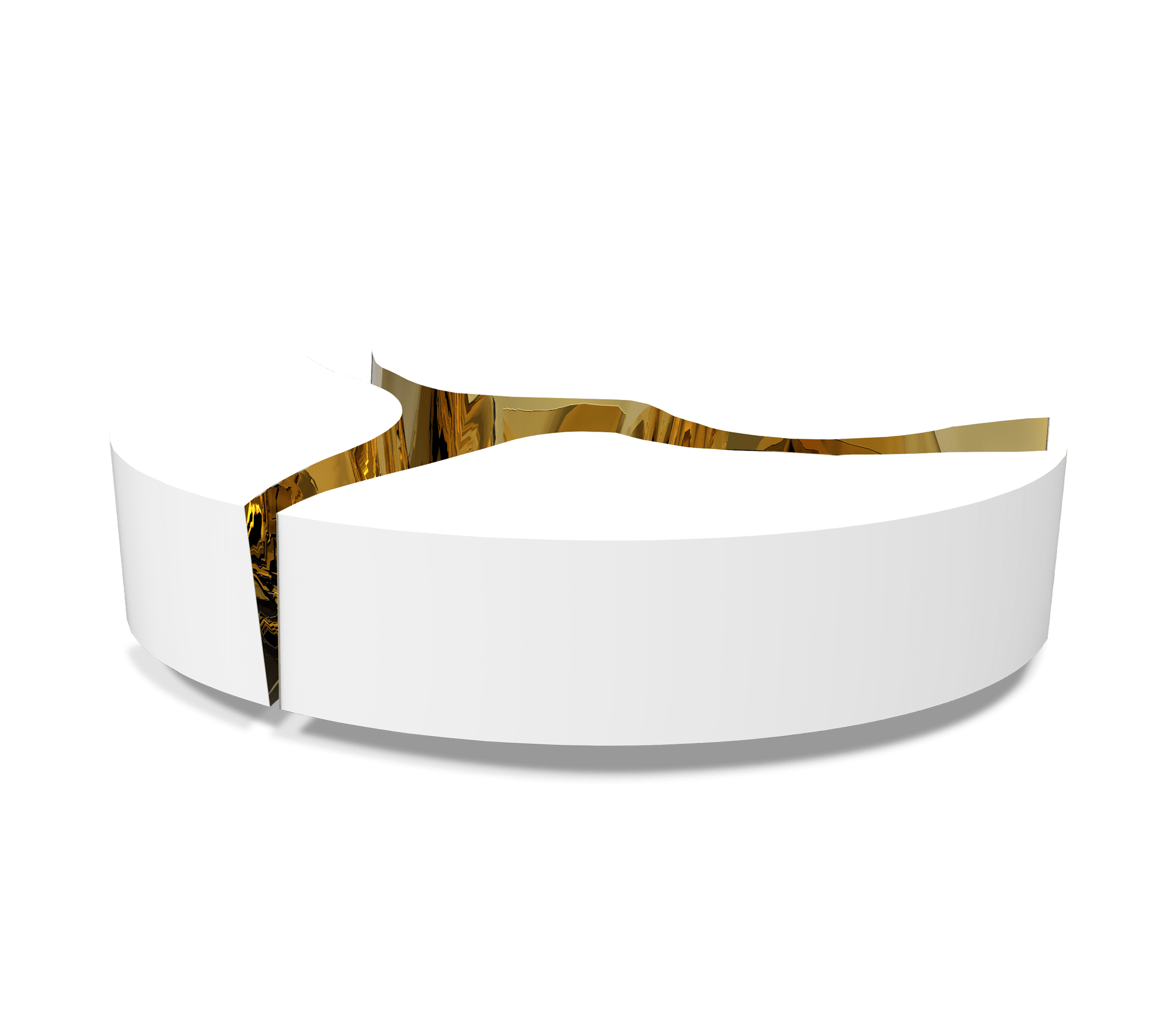 Oval White Designer Coffee Table