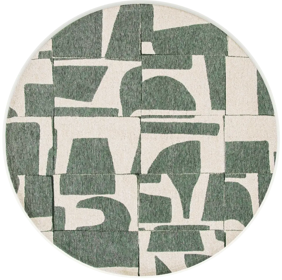 Light Green Round Rug | Size: Ø 140 cm
