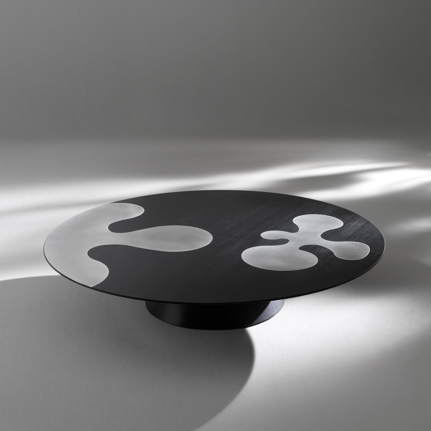Round Black Coffee Table
