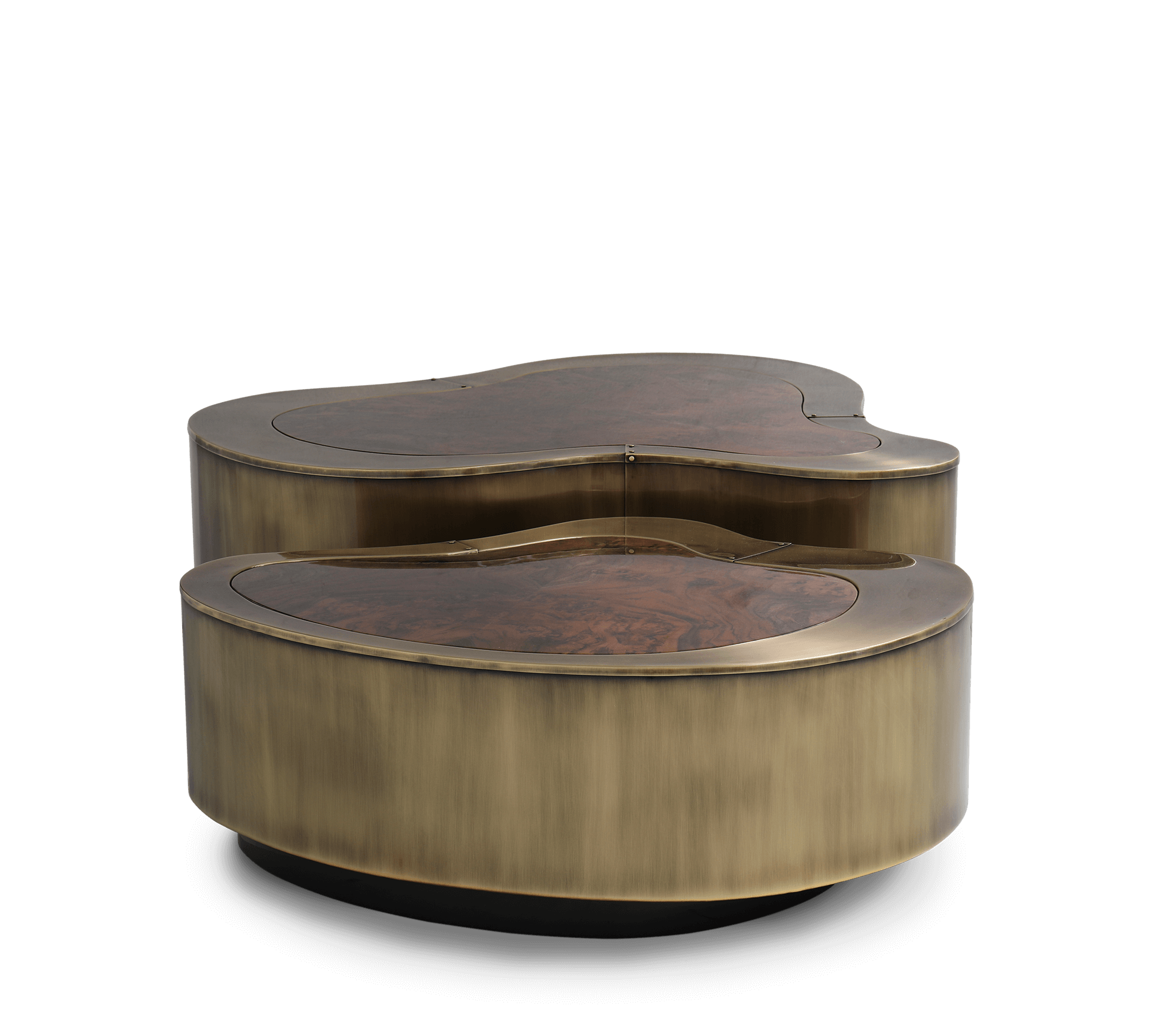 Patina & Walnut Coffee Table Set
