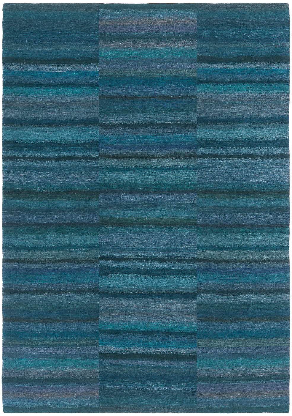 Blue Lines Hand-woven Luxury Rug ☞ Size: 200 x 300 cm