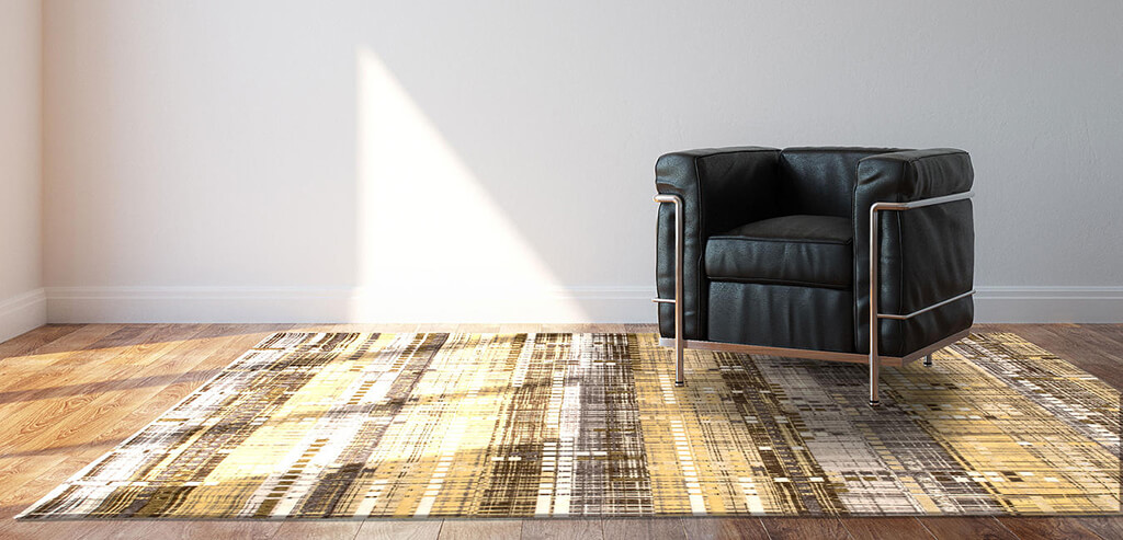 Office Gold Rug by Louis de Poortere | Size: 230 x 230 cm