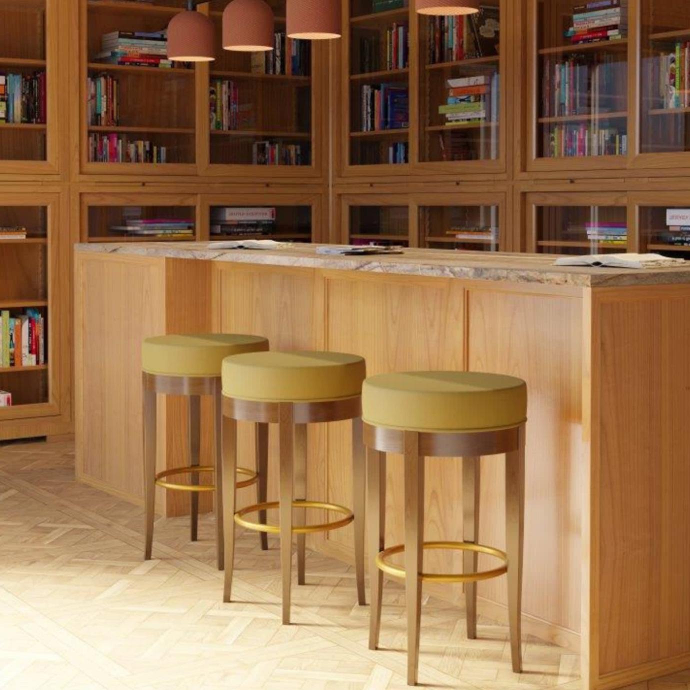 Green Handcrafted Bar Stool