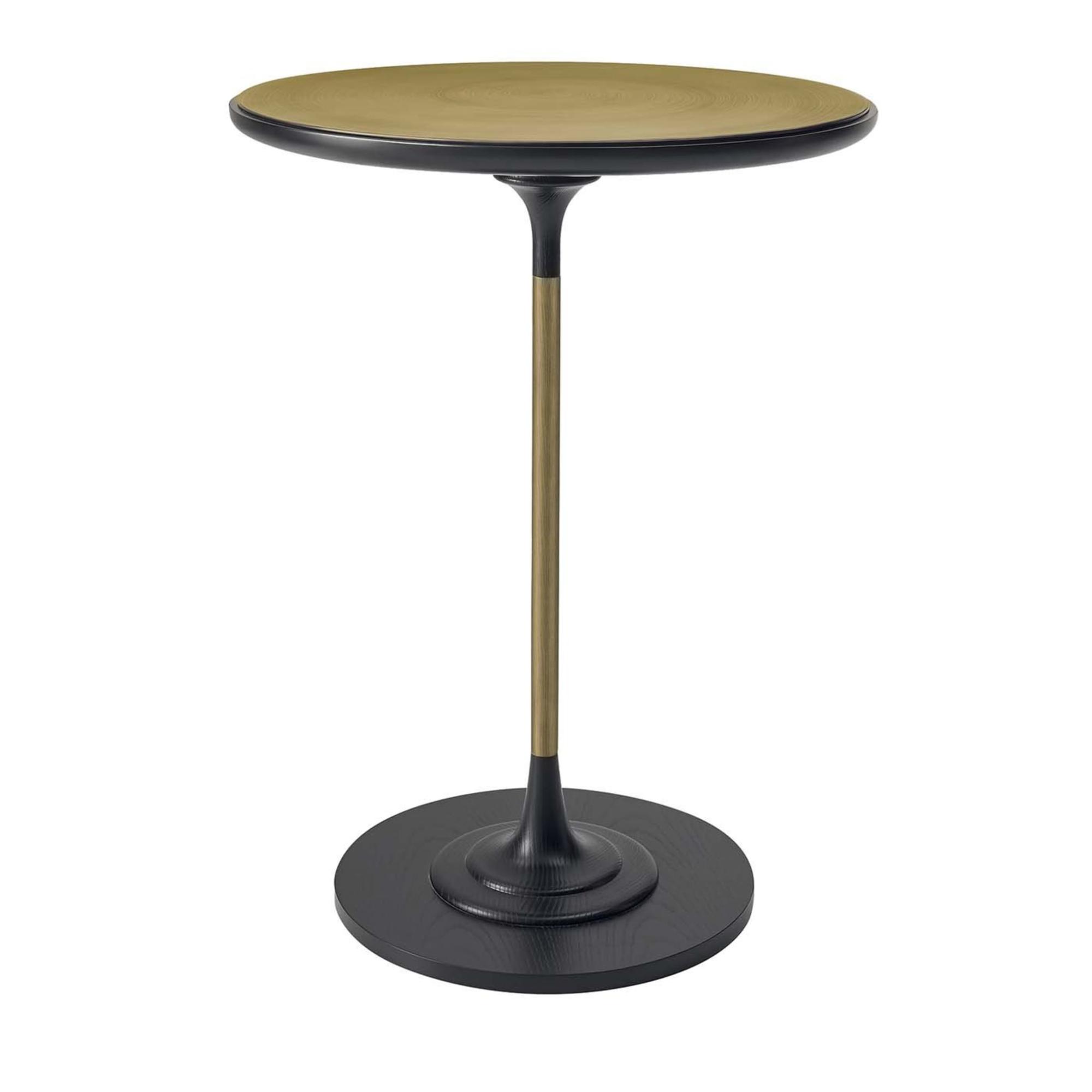 Bistro Table with Brass Adornment