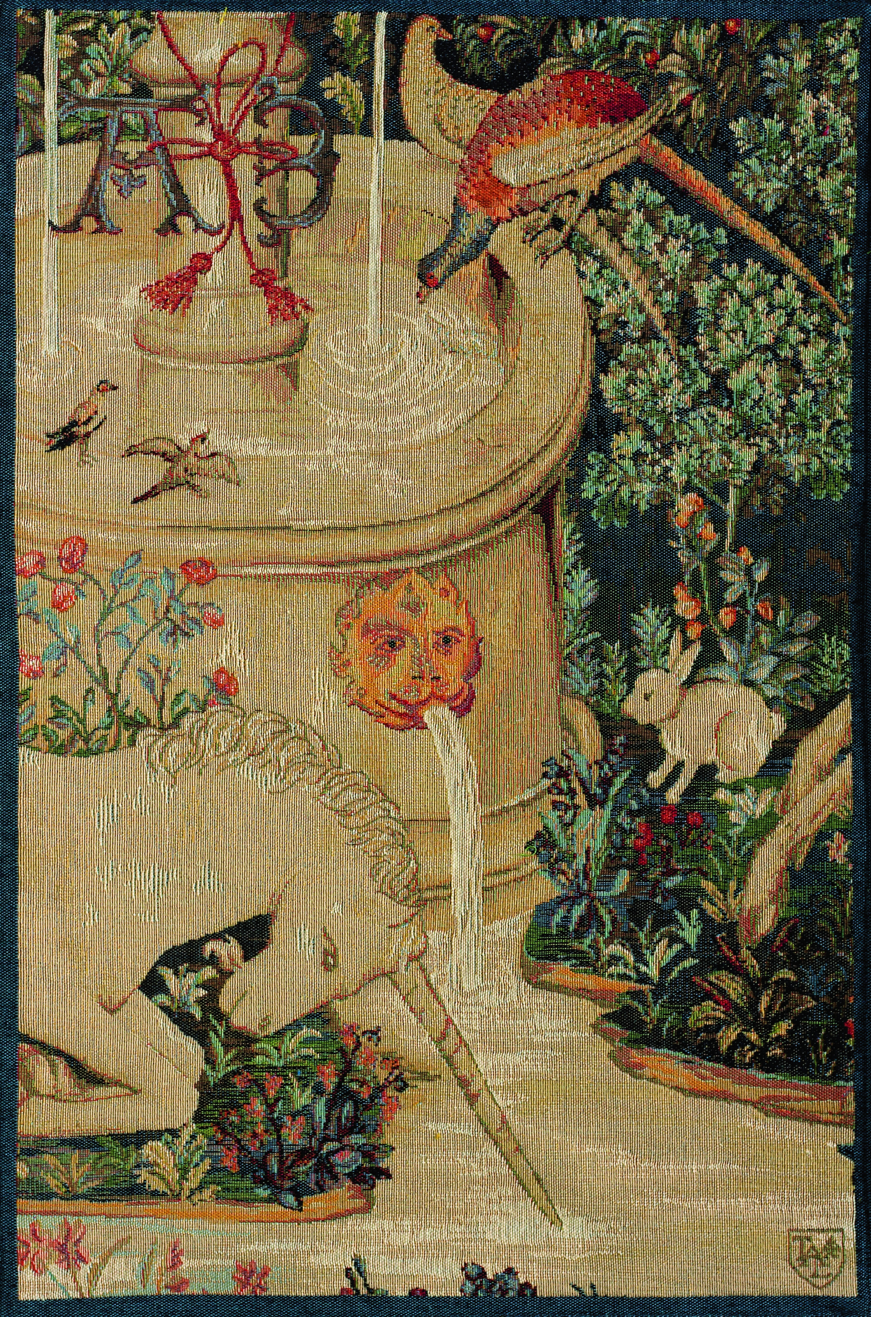 Unicorn Fountain Woven Tapestry
