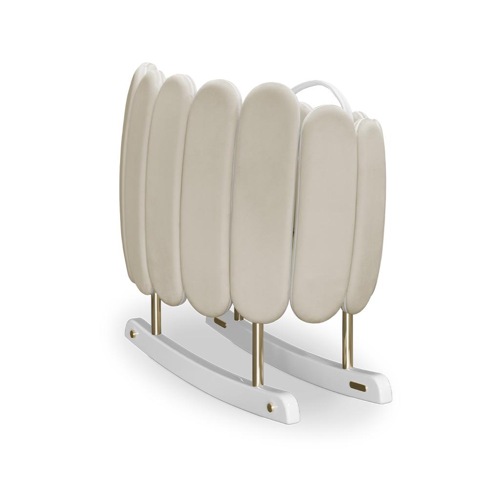 Lotus Gentle Beige Rocking Crib