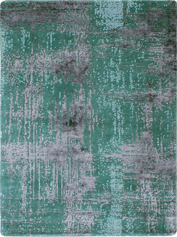 Faded Viscose / Wool Indian Handwoven Luxury Rug