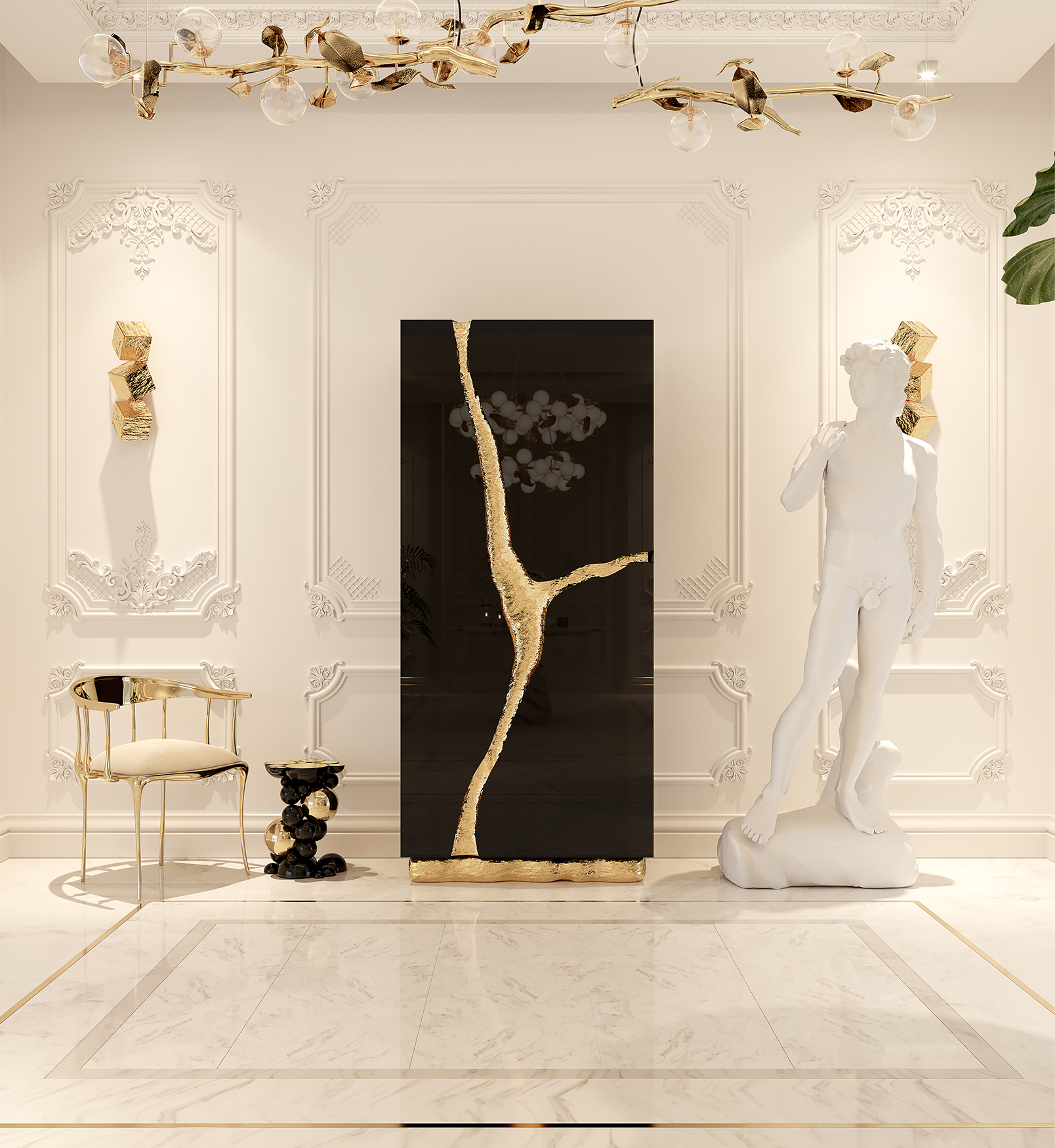Cream Designer Luxe Chair