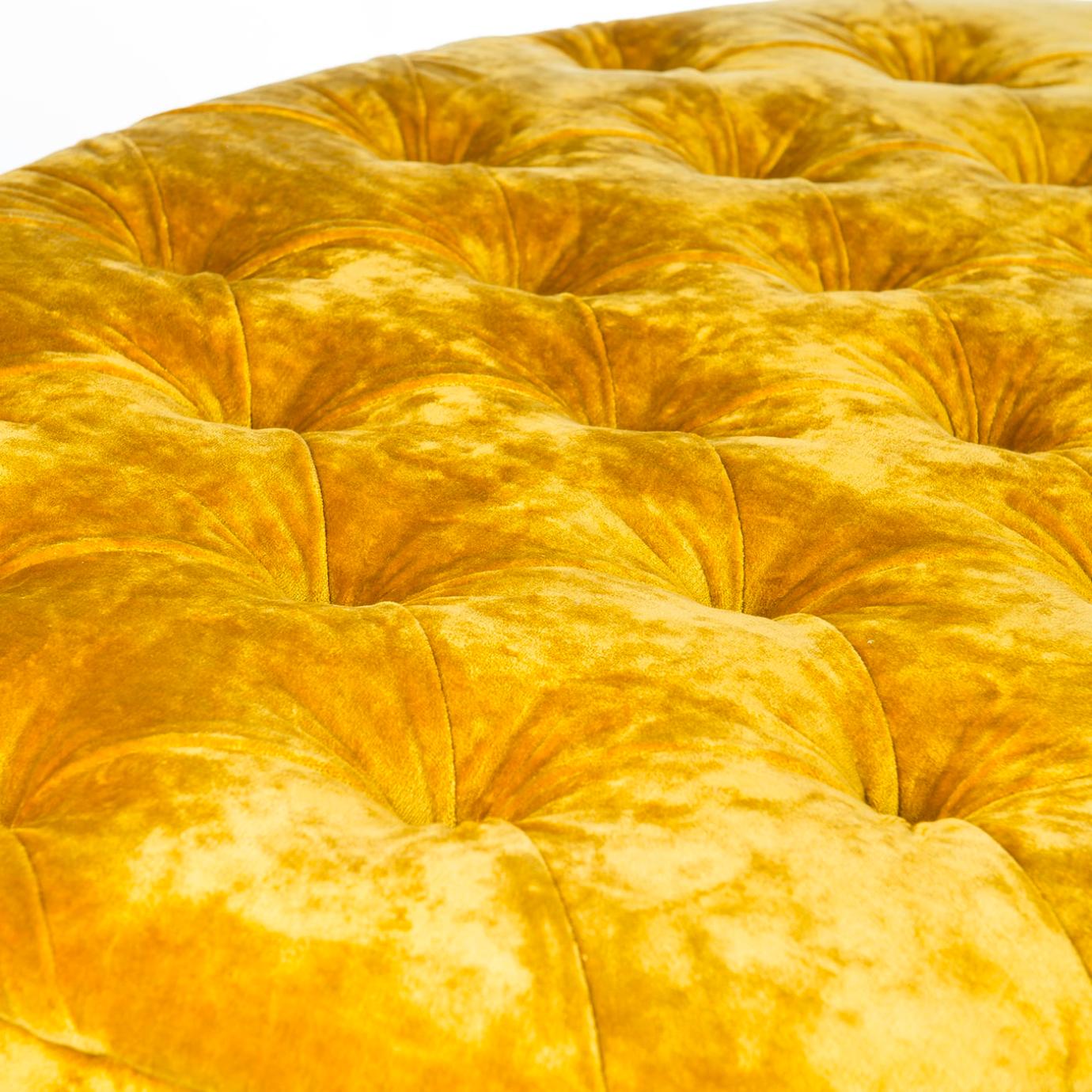 Carlos Mustard Velvet Bench
