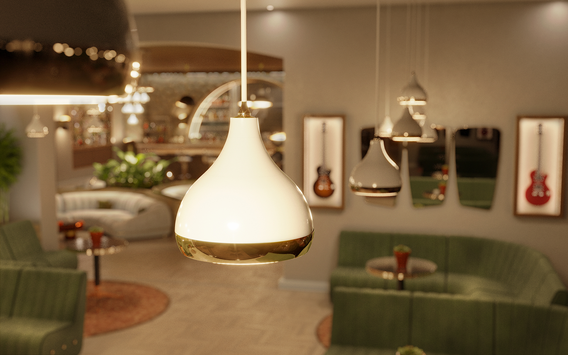 Elegant Beam Suspension Lamp - 11