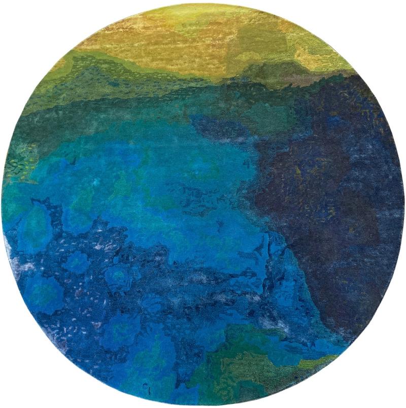 Space Wool & Viscose Circle Luxury Rug
