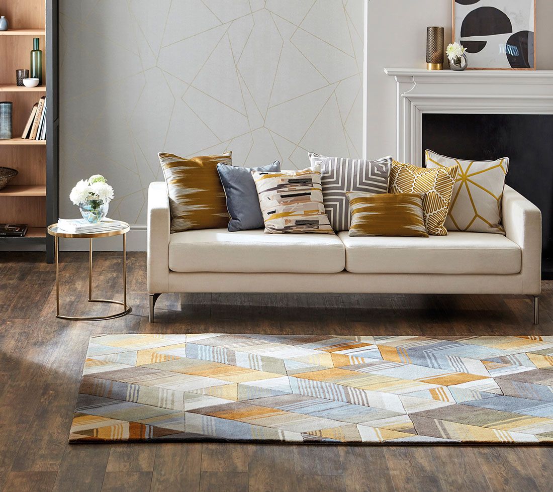 Geometric Wool Hand Woven Rug