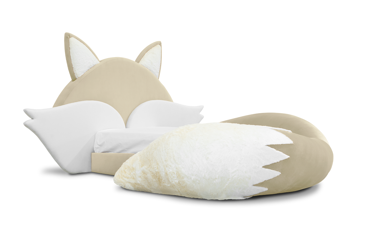 Fox Cream Kids Bed | Mattress Size: 90 x 190 cm