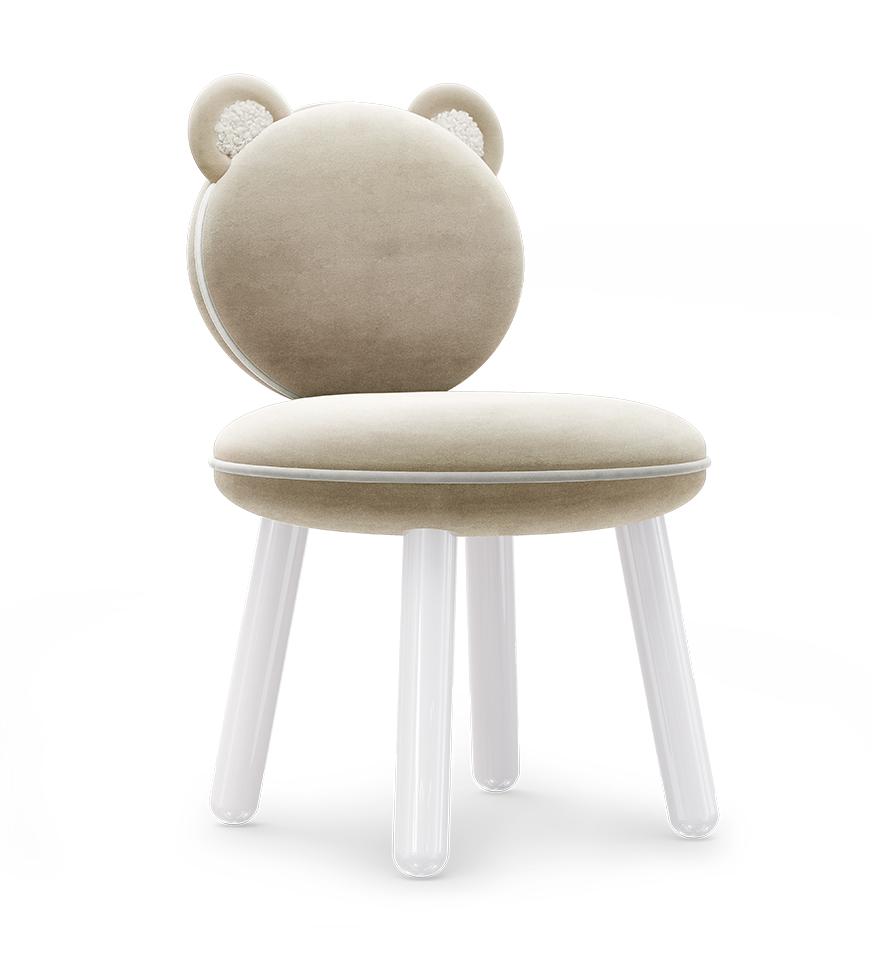 Fluffy Bear Cream Cozy Chair