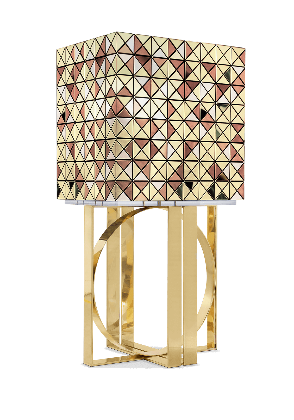 Mosaic Gold Accents Designer Cabinet