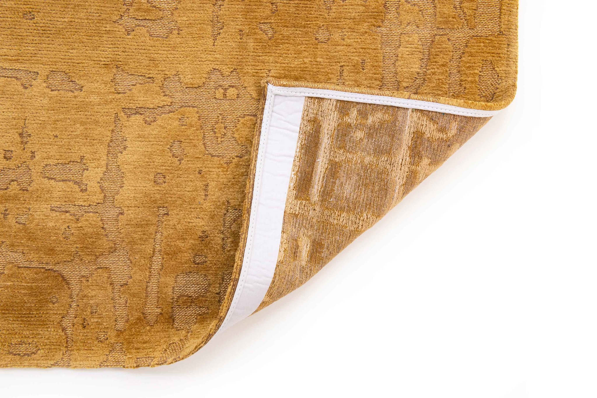 Gold Belgian Flatwoven Rug ☞ Size: 80 x 150 cm