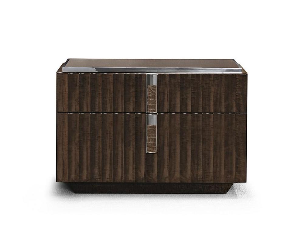 Nightstand with Leather Accents