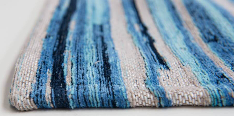 Blue Stripes Rug ☞ Size: 230 x 330 cm