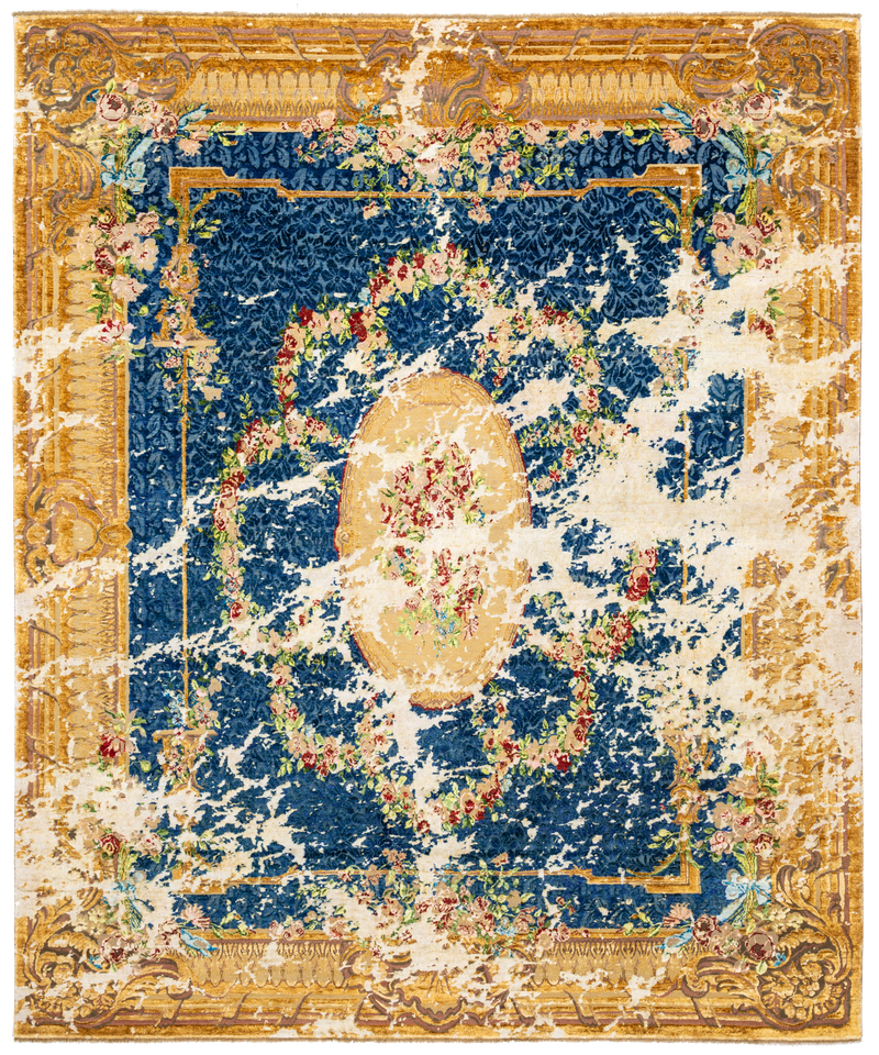 Savonnerie Hand-Knotted Rug