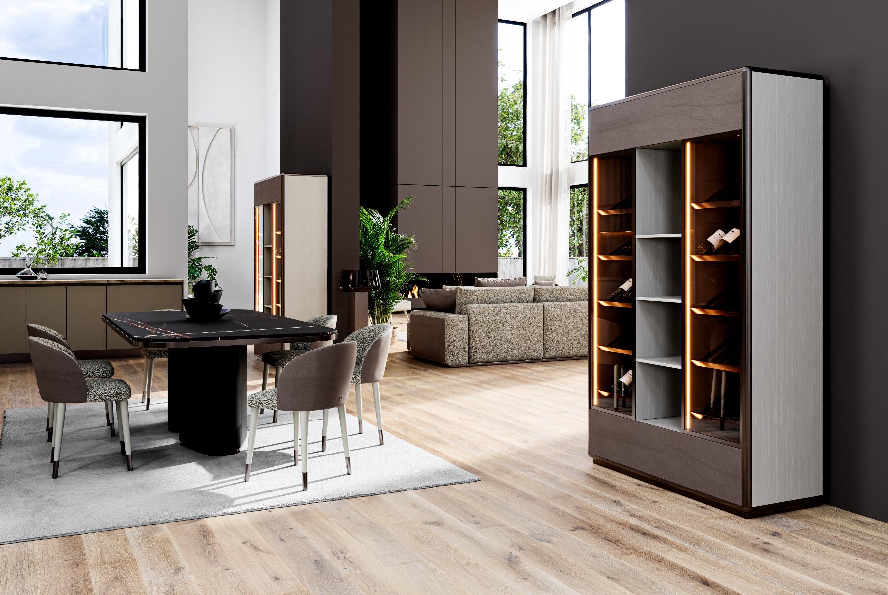 Edmond Dark Marble Dining Table
