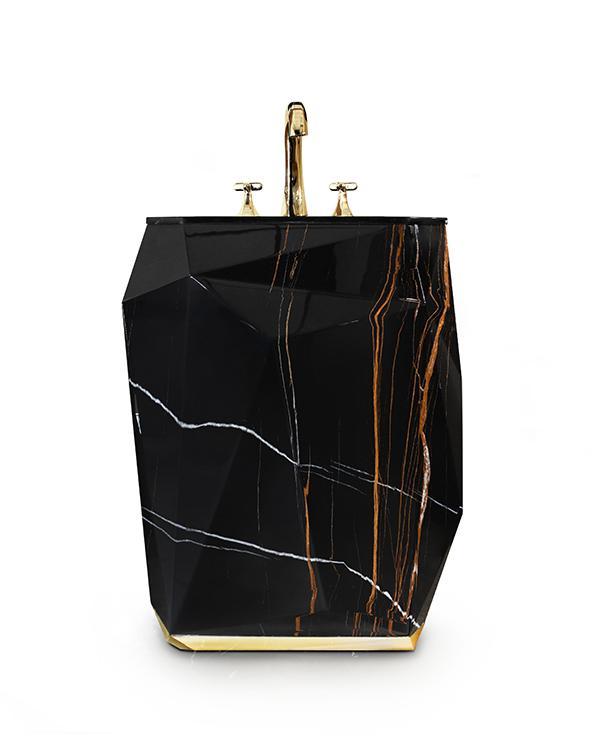 Jewel Faux Marble Luxe Pedestal Basin