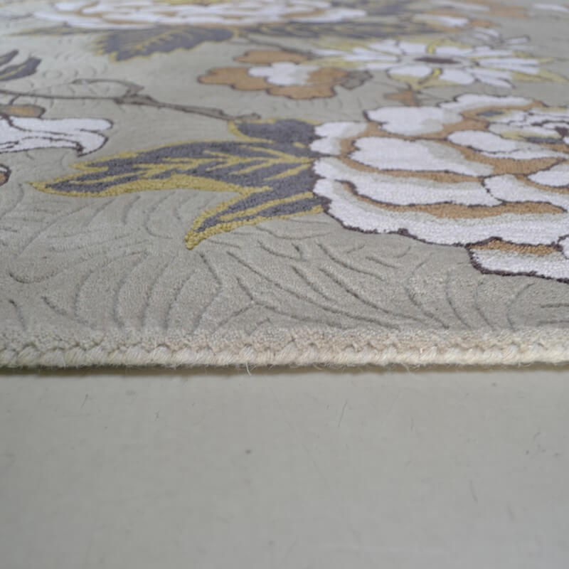 Floral Wool / Viscose Hand-Woven Rug ☞ Size: 200 x 280 cm