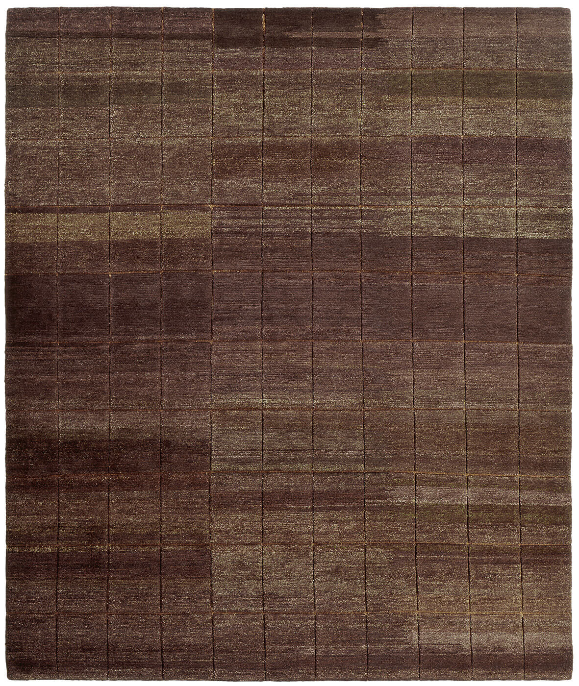 Deep Line Brown Hand-woven Luxury Rug ☞ Size: 300 x 400 cm