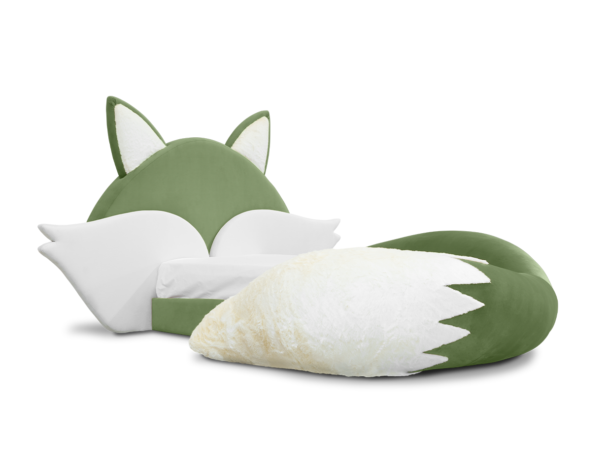 Fox Green Kids Bed | Mattress Size: 90 x 190 cm