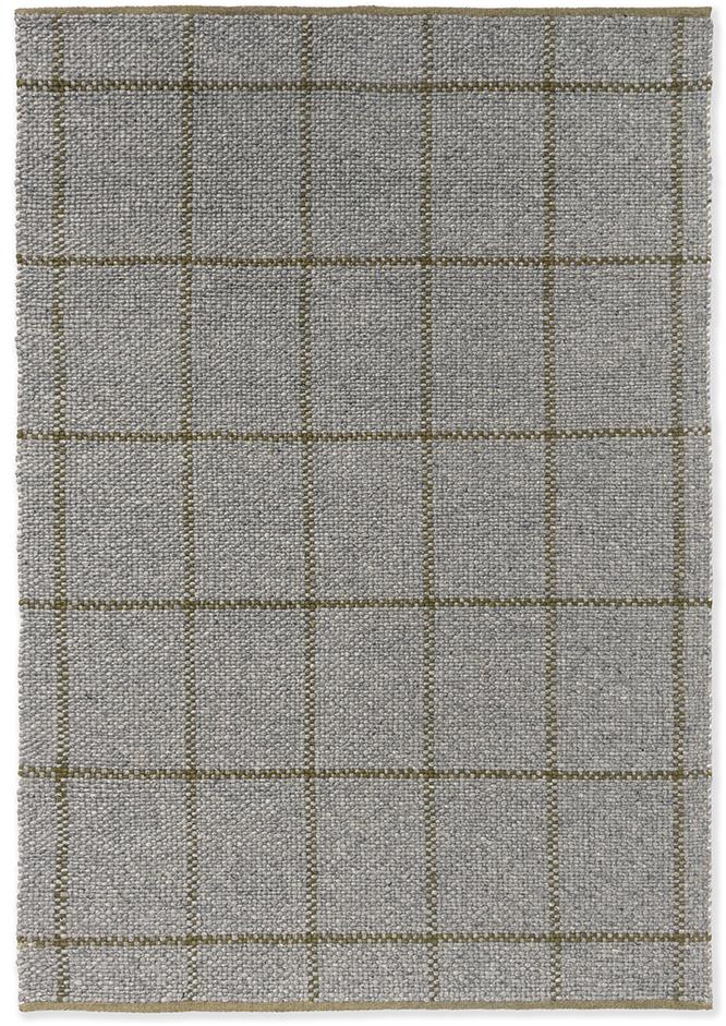 Artisan Texture Check Slate/Olive Rug | Size: 160 × 230 cm