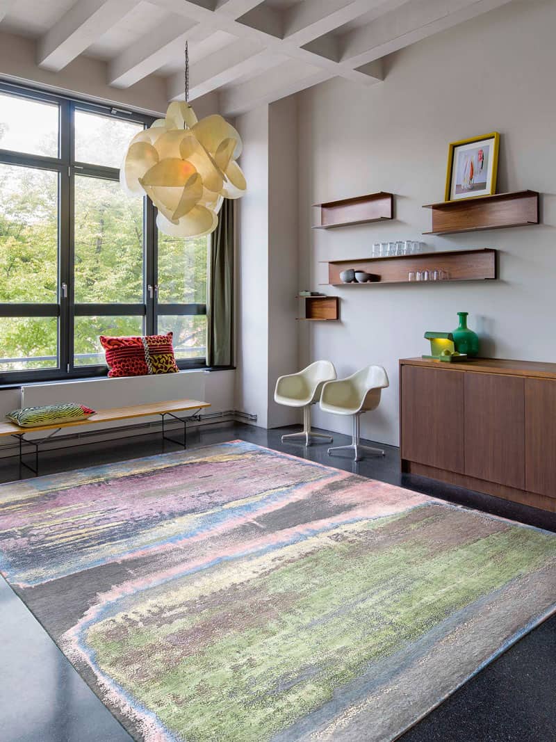 Multicolor Luxury Silk / Wool Rug
