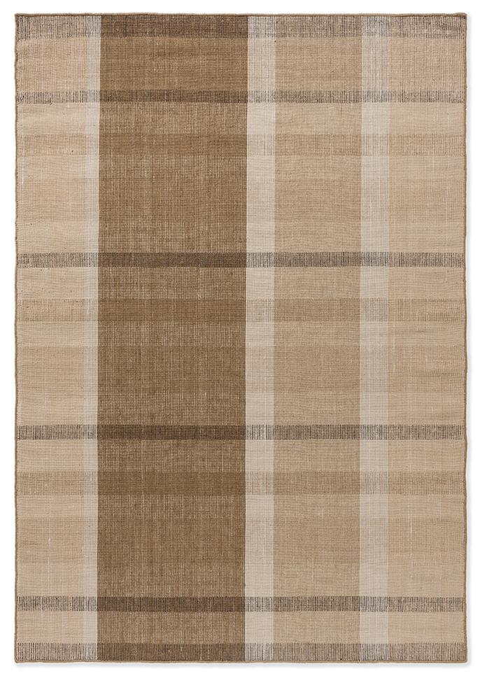 Zona Cashew Block Stripe Fresco Rug | Size: 140 x 200 cm