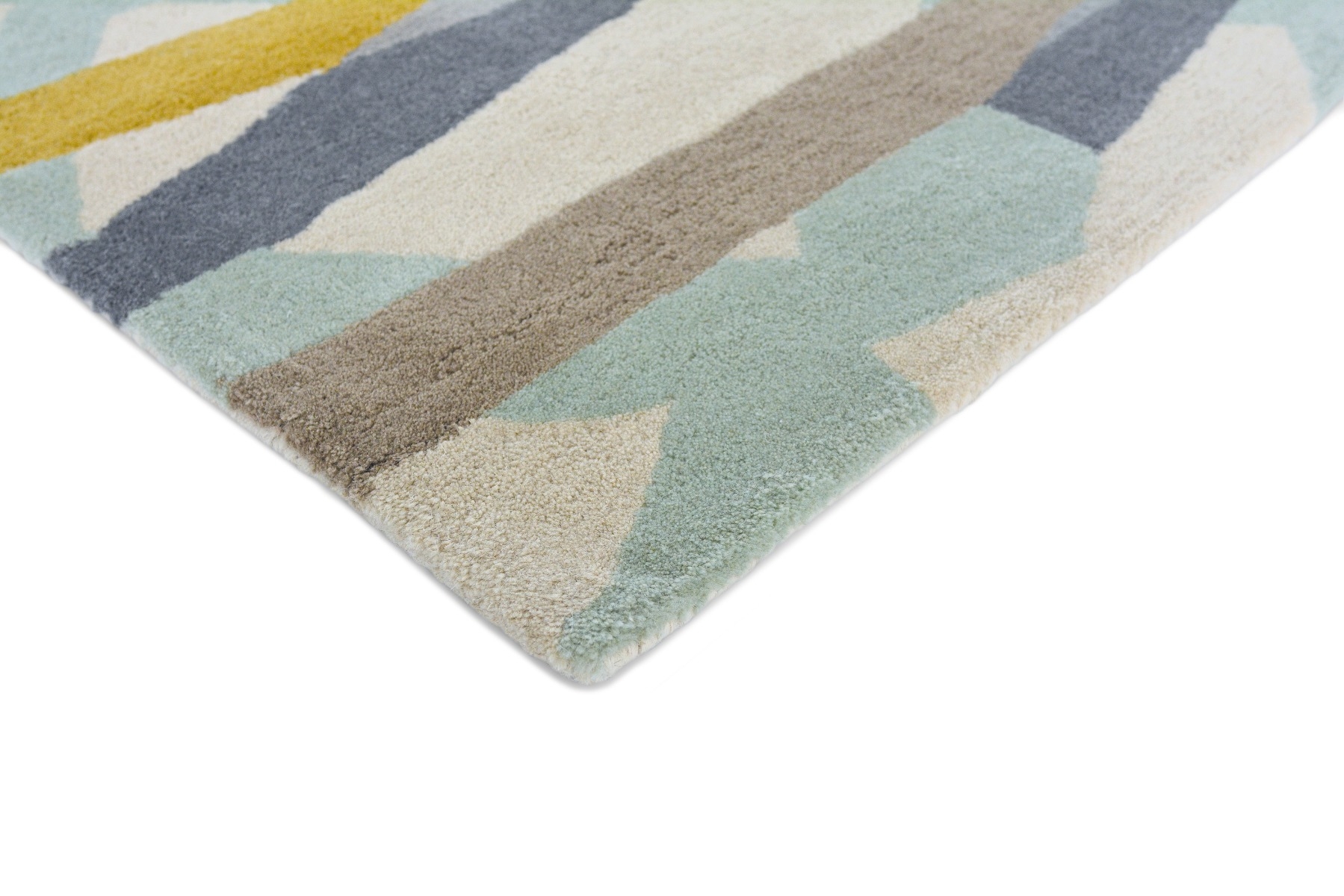 Abstract Multicolored Indian Hand Woven Rug